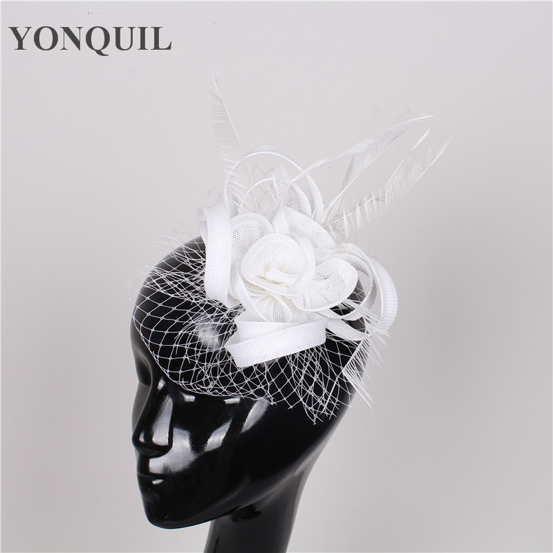 White or multiple colors women wedding Imitation Sinamay&veils hair accessories with feather headwear fascinator decoration bridal Cocktail
White or multiple colors women wedding Imitation Sinamay&veils hair accessories with feather headwear fascinator decoration bridal Cocktail