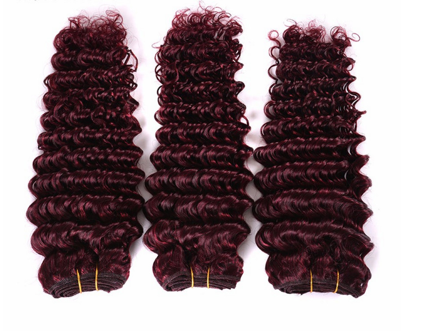 Top Quality factory price Burgundy Hair Extensions deep Wave 100g 3Pcs/lot Brazilian peruvian 99J Human Hair Weaves Red Wine Color
Top Quality factory price Burgundy Hair Extensions deep Wave 100g 3Pcs/lot Brazilian peruvian 99J Human Hair Weaves Red Wine Color