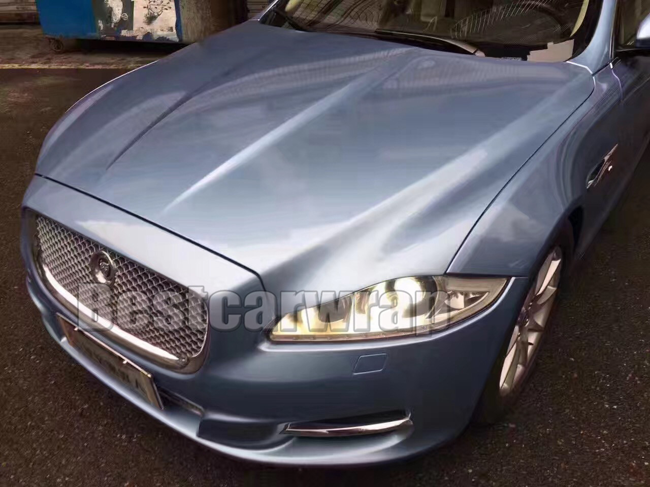 Frosted blue Gloss Metallic Vinyl Wrap For Car Wrap With Air Bubble Free Pearl blue candy Full vehicle wrap styling Size:1.52*20M/Roll