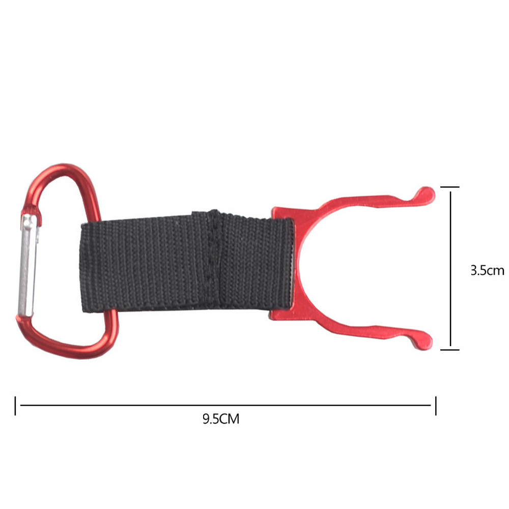 Alloy Water Bottle Carabiner Clip Bottle Holder Buckle Drinkware Handle Camping Snap Hook Clipon for Outdoor Sports