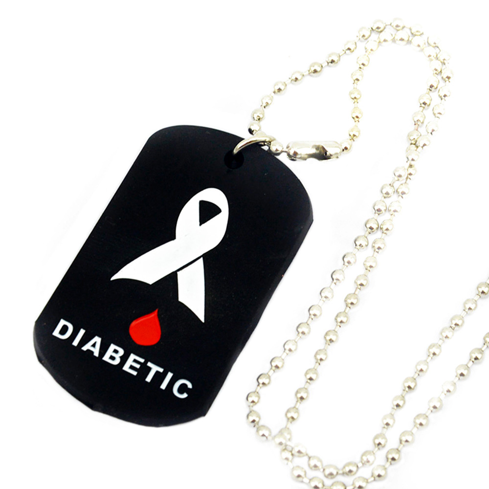 50PCS DIABETIC Silicone Dog Tag With 24 Inch Ball Chain A Great Alternative Style Reminder Necklace
50PCS DIABETIC Silicone Dog Tag With 24 Inch Ball Chain A Great Alternative Style Reminder Necklace