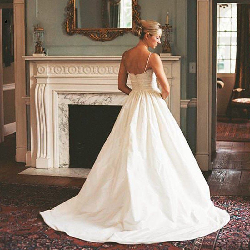 Promotion Summer Bohemian Wedding Dresses Top Lace Wedding Dress 2025 Speghetti Sexy Back Court Train Wedding Gown Vestido De Noiva