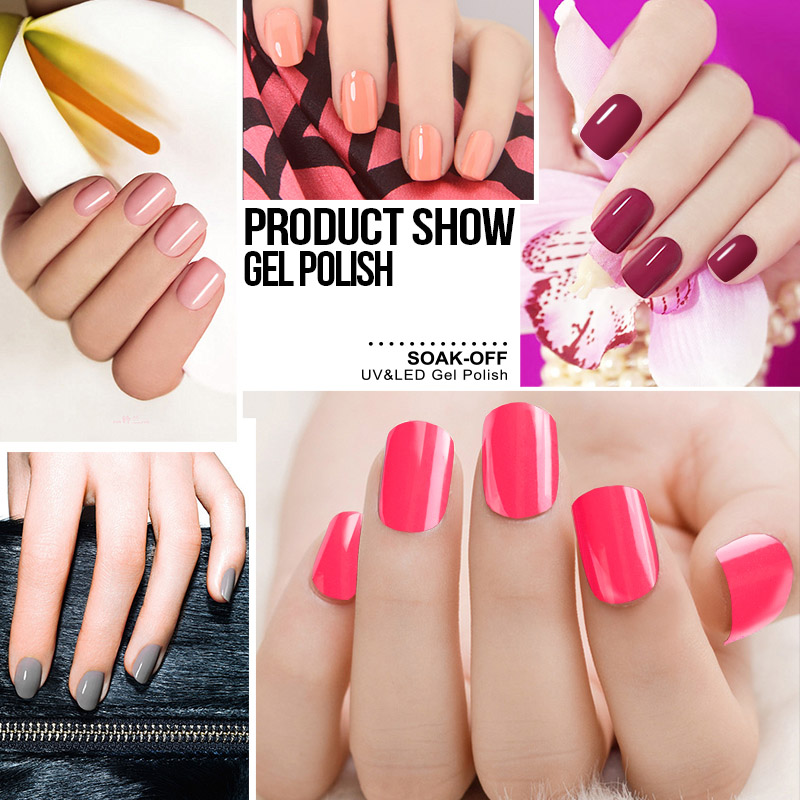 Wholesale- Modelones 7ML Nude Pink Color Gel Polish UV Soak Off Nail Gel Lak Vernis Semi Permanent Nail Gel Lacquer Diamond Glitter Polish