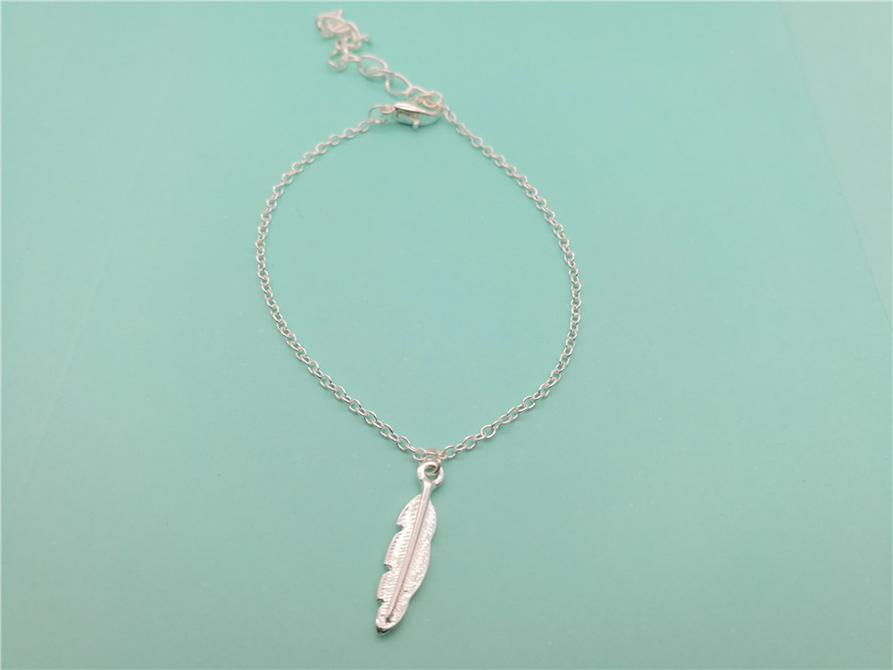 10PCS- B051 Angel Wings Long Feather Bracelet Nature Pot Leaf Vine Bracelet Plant Olive Tree Fallen Leaf Bracelets for Womens