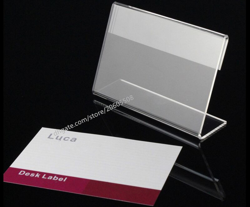 Acrylic T1.3mm Clear L Shape Table Sign Price Tag Label Display Stand Paper Promotion name Card desk frame label display holder 20pcs
Acrylic T1.3mm Clear L Shape Table Sign Price Tag Label Display Stand Paper Promotion name Card desk frame label display holder 20pcs
