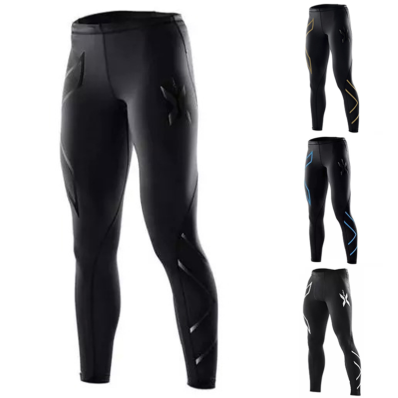 Wholesale-Men Compression Fitness Tights Male Pants Superelastic Stretch Pants Breathable Trousers