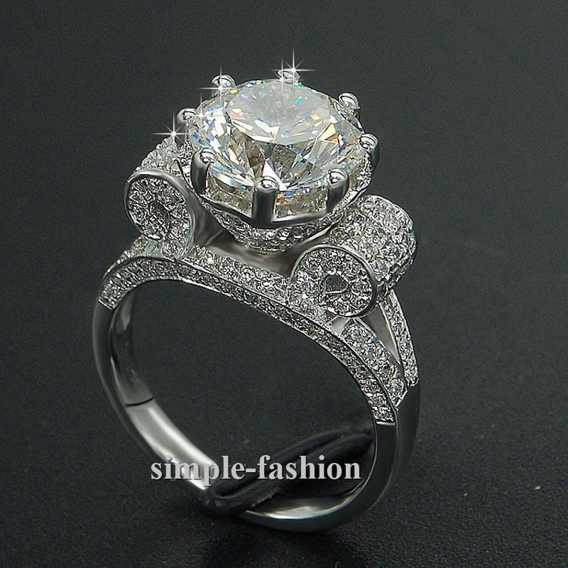 Wholesale Jewelry Victoria Wieck 925 Sterling Silver White Topaz Simulated Diamond CZ Wedding Engagement Finger Women Men Ring Gift Sz5-11