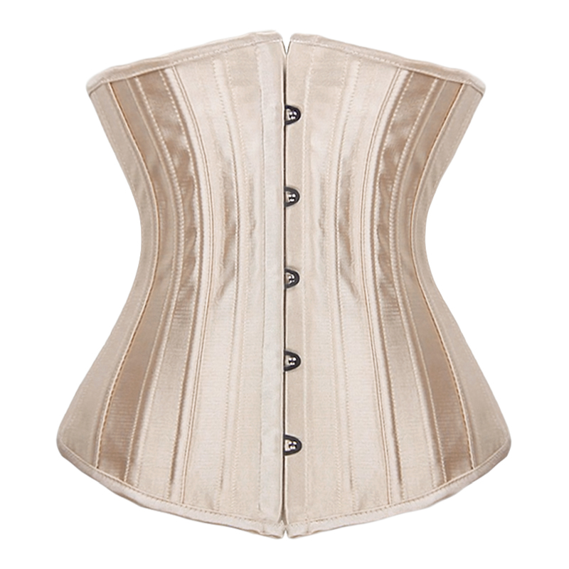 Waist Cincher Corselet Body Shaper Sexy Waist Control underbust Corsets & Bustiers Satin 26 Steel Bones Corset 9075