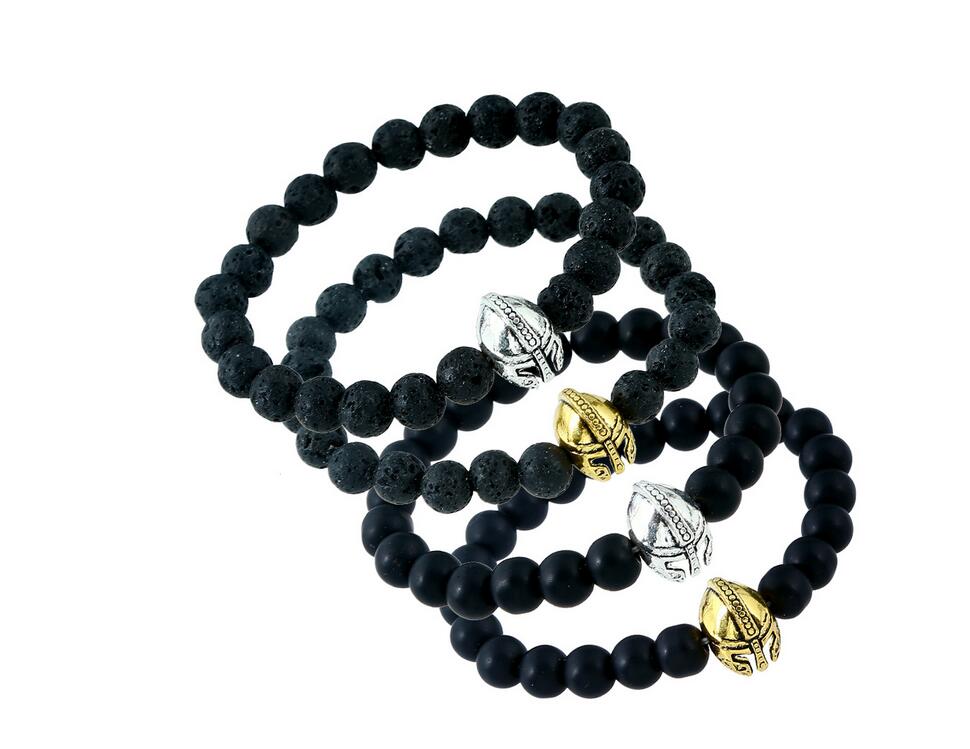 2018 new fashion natural matte volcanic stone alloy Sparta helmet beaded hand chain yoga bracelet
2018 new fashion natural matte volcanic stone alloy Sparta helmet beaded hand chain yoga bracelet