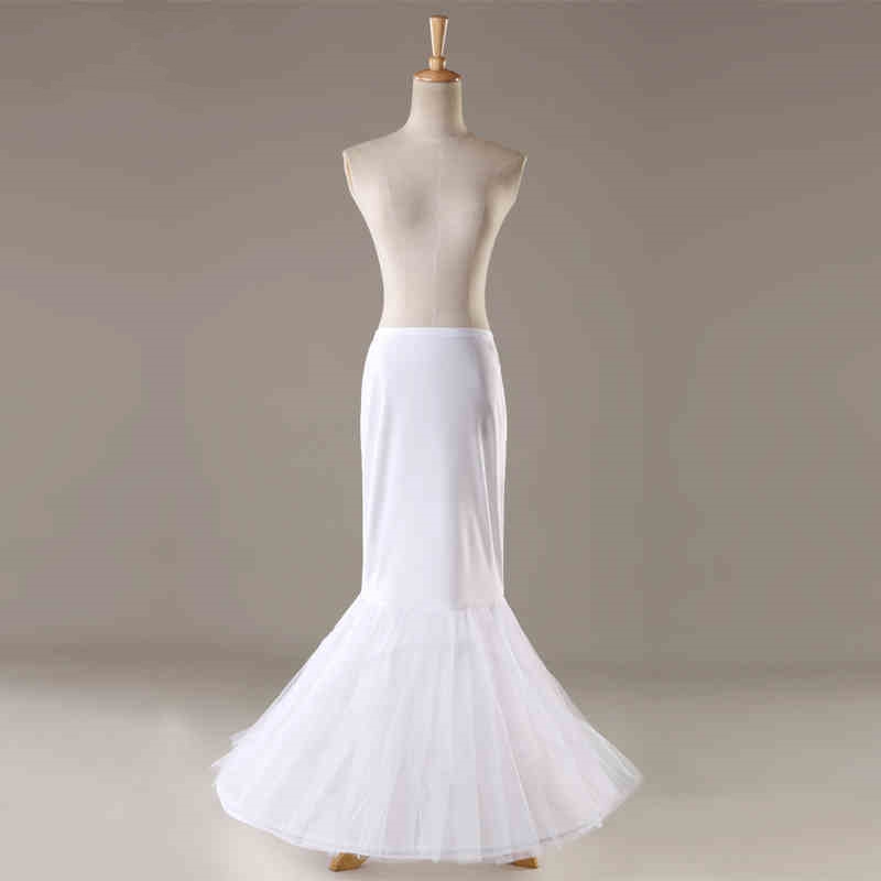 2022 Tulle Bride Mermaid Petticoat Underskirt Hoop White Black Crinoline Petticoats For Wedding Real Sample High Quality Bridal Accessories In Stock