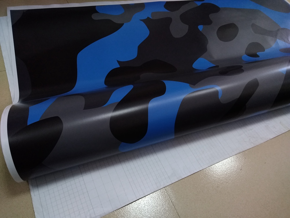 Large Blue Snow Camo Car Wrap Vinyl With Air Release Gloss / Matt Camouflage covering Truck graphics self adhesive 1.52X30M (5x98ft)