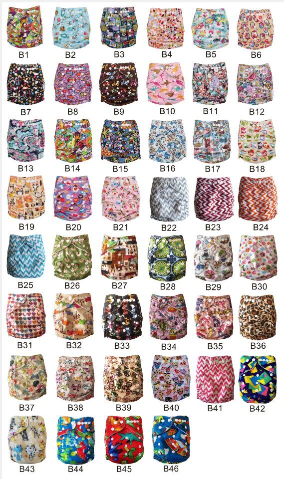 2017 New Cartoon Diapers Print Baby Nappies Prints Modern Kid Cloth Diapers 35 color you can choosen
