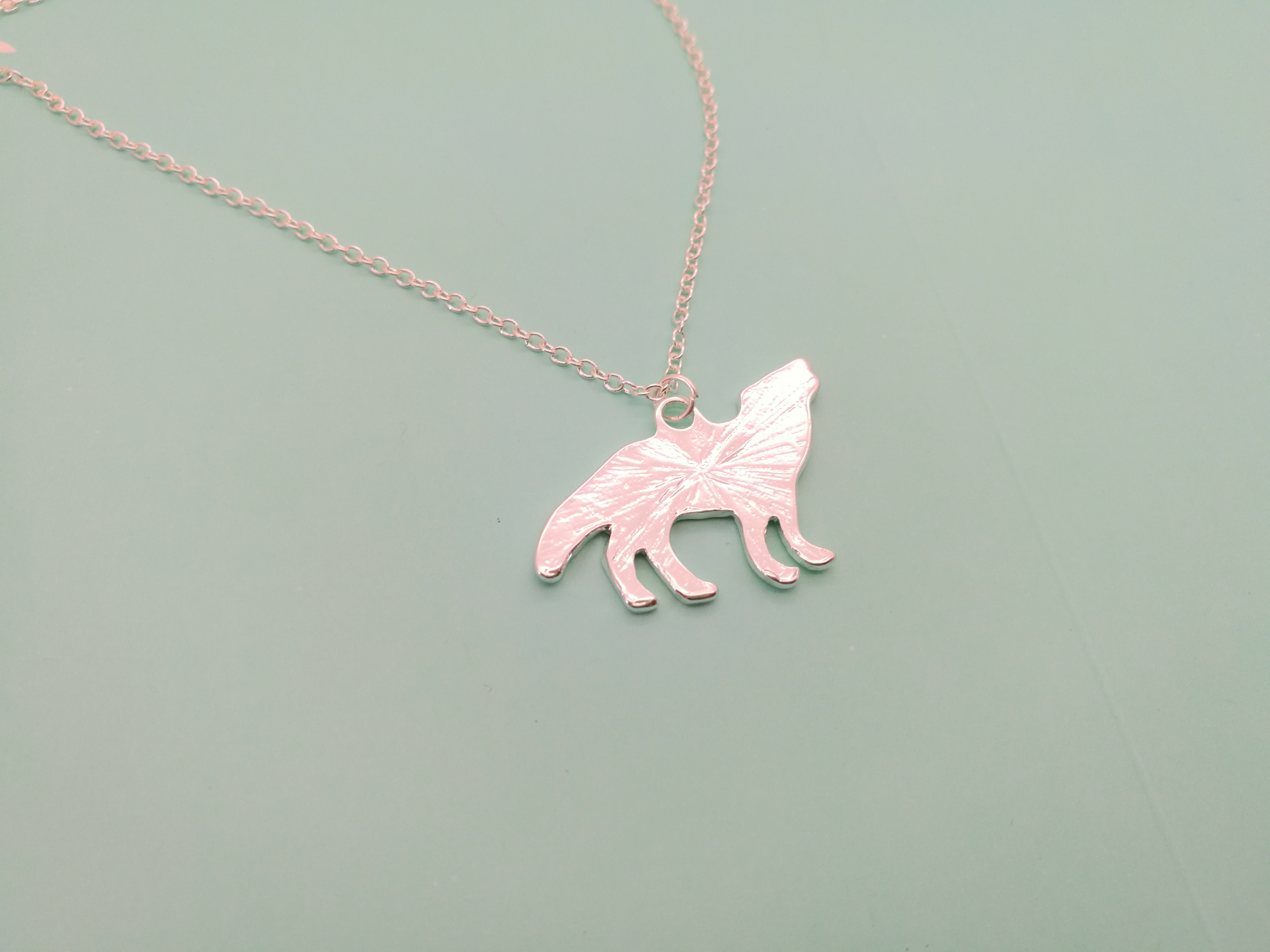 10PCS- N143 Outline Silhouette Totem Howling Wolf Necklace Norse Vikings Teen Wolf Necklaces for Original Animal Dog Jewelry