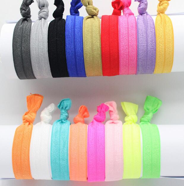 50pcs lady headbands girls' Elastic Hair ties bracelet Ribbon headwear elastic wristbands ponytail holder hair bands Hair Accessories F6510