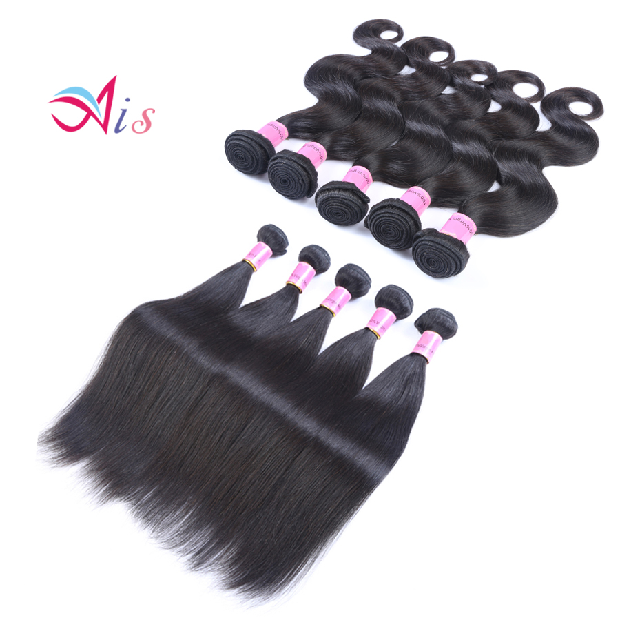 AiS Wholesale Brazilian Virgin Hair Peruvian Human Hair Weave Weaves Bundles Body Wave Straight 3 Bundles Indian For Weaves Extensions
AiS Wholesale Brazilian Virgin Hair Peruvian Human Hair Weave Weaves Bundles Body Wave Straight 3 Bundles Indian For Weaves Extensions