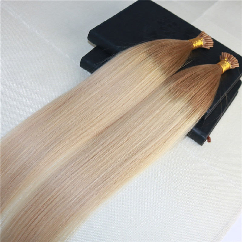 100% Virgin Brazilian Human Hair I-Tip Prebonded Hair Extensions Double Drawn Keratin Stick Fusion Remy Hair Extensions I Tip