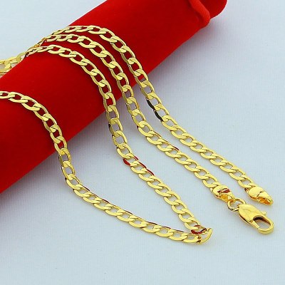 Hot Selling Trendy Style 24k Gold Thin Link Chain Necklace 20/22/24/26/28 inches For Women/Male Wedding Engagement CHJP170
Hot Selling Trendy Style 24k Gold Thin Link Chain Necklace 20/22/24/26/28 inches For Women/Male Wedding Engagement CHJP170