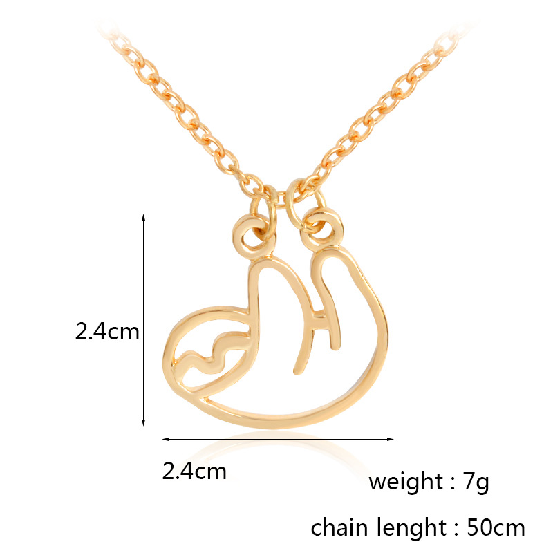 10pcs Origami Outline Hanging Sloth Pendant Clavicle Necklace Animal Lovely Folivora Hollow Line Jewelry Accessory for Gift
10pcs Origami Outline Hanging Sloth Pendant Clavicle Necklace Animal Lovely Folivora Hollow Line Jewelry Accessory for Gift