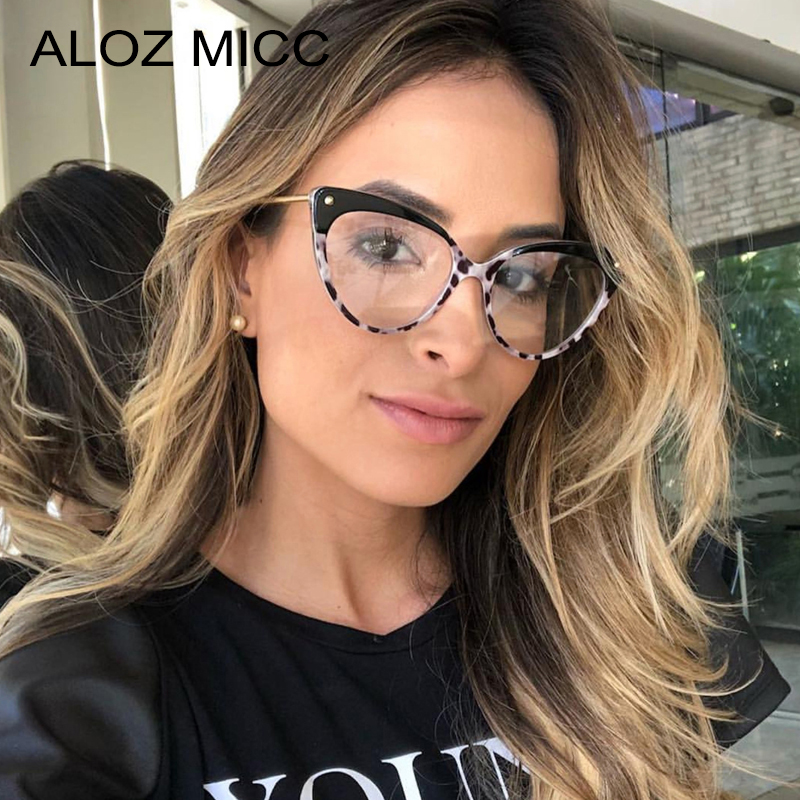 ALOZ MICC Fashion Cat Eye Glasses Women Brand Designer Vintage Eyeglasses Female Transparent Lens Glasses Frame A638
ALOZ MICC Fashion Cat Eye Glasses Women Brand Designer Vintage Eyeglasses Female Transparent Lens Glasses Frame A638
