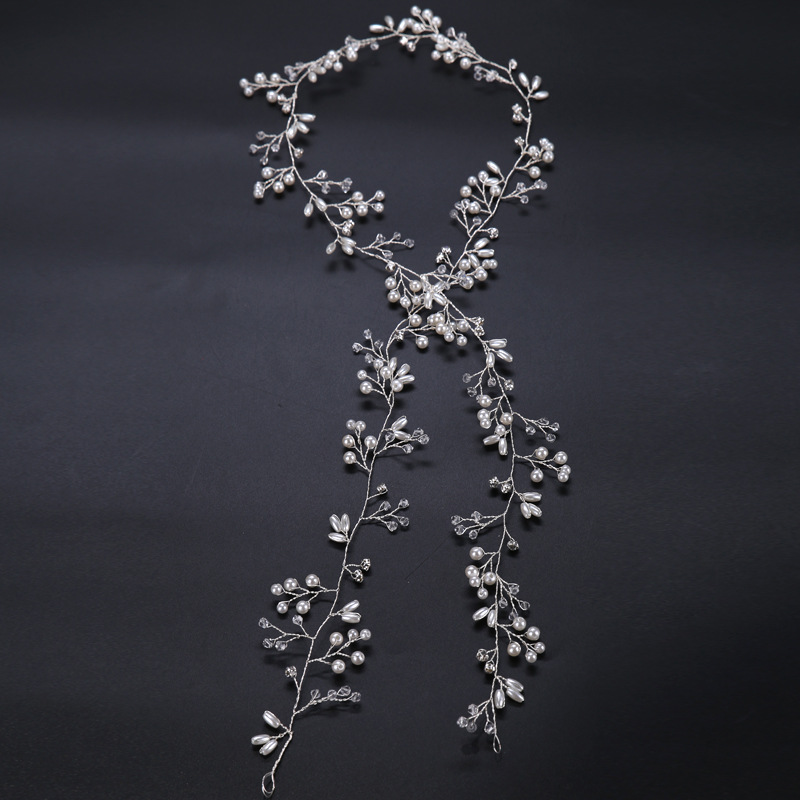 Wedding Bridal Crystal Fascinators Long Hair Chain Jewelry Rhinestone Crown Princess Queen Headdress Prom Gold Silver Hair Band Ac