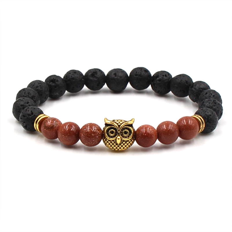 Fashion Agate Buddha Beads Jewelry Lava Volcanic Stone owl Head Bracelet 8 Mm Beads and Volcanic Rock People Jewelery Yoga Bracelet Gift
Fashion Agate Buddha Beads Jewelry Lava Volcanic Stone owl Head Bracelet 8 Mm Beads and Volcanic Rock People Jewelery Yoga Bracelet Gift