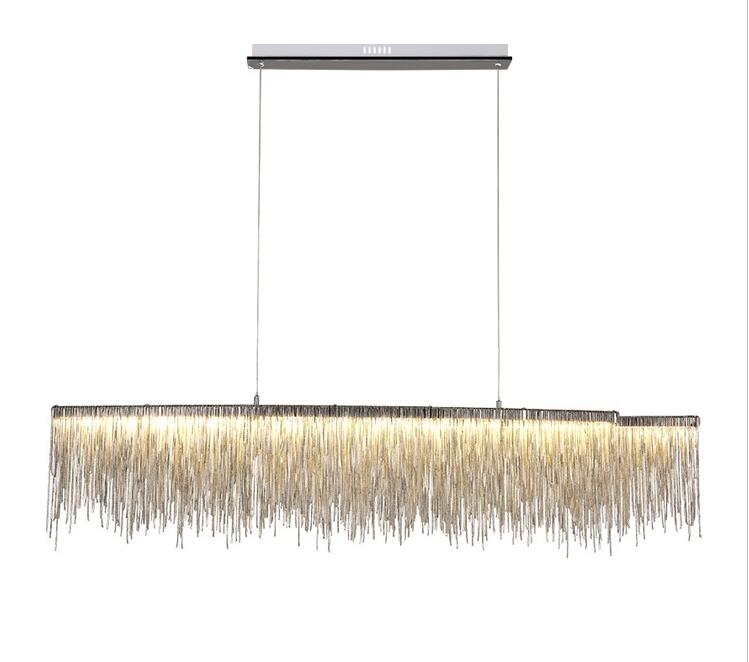 Modern Minimalist LED Pendant Lights Aluminum Chain Chandelier Lamp Suspension Chandeliers for livingroom Restaurant Bar