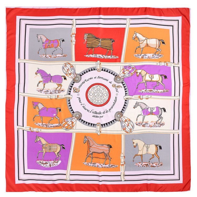 New Twill Silk Scarf Women Swift Horse Printing Square Scarves Fashion Wraps Female Foulard Large Hijab Big Shawl Neckerchief 130cm*130CM
New Twill Silk Scarf Women Swift Horse Printing Square Scarves Fashion Wraps Female Foulard Large Hijab Big Shawl Neckerchief 130cm*130CM
