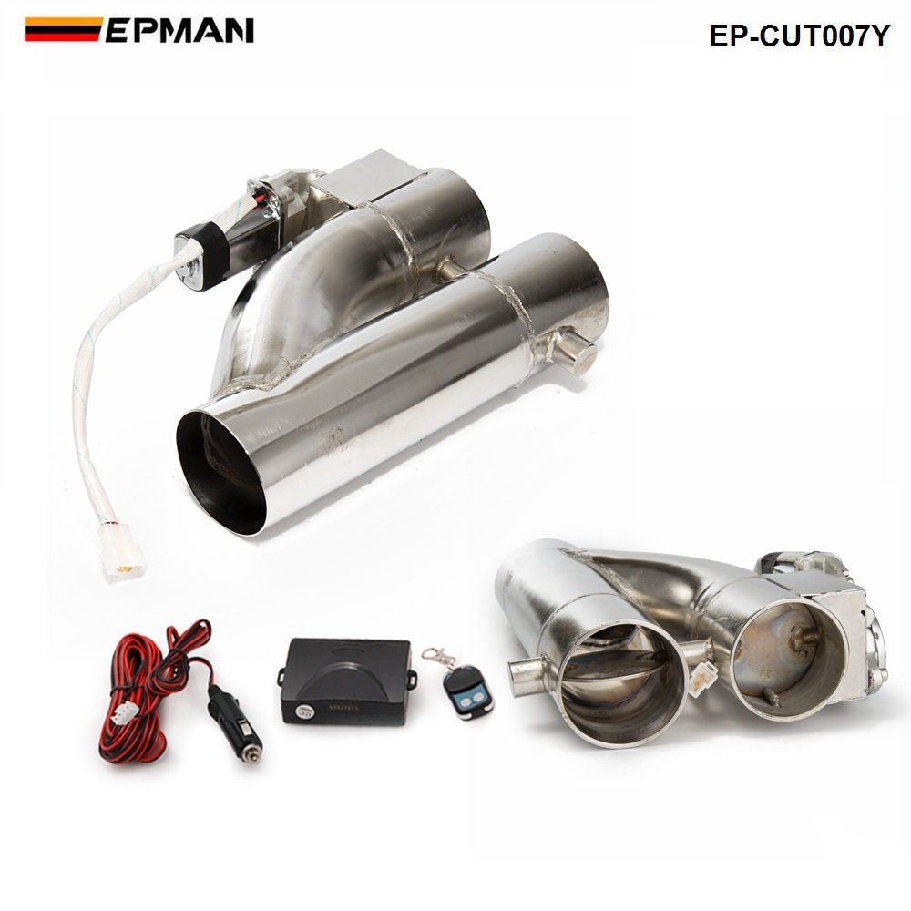 2" /2.25" / 2.5" / 3" Exhaust Piping Patented Product Electric Exhaust Downpipe Cutout E-Cut Out Dual-Valve Controller Remote Kit EP-CUT007Y
2" /2.25" / 2.5" / 3" Exhaust Piping Patented Product Electric Exhaust Downpipe Cutout E-Cut Out Dual-Valve Controller Remote Kit EP-CUT007Y