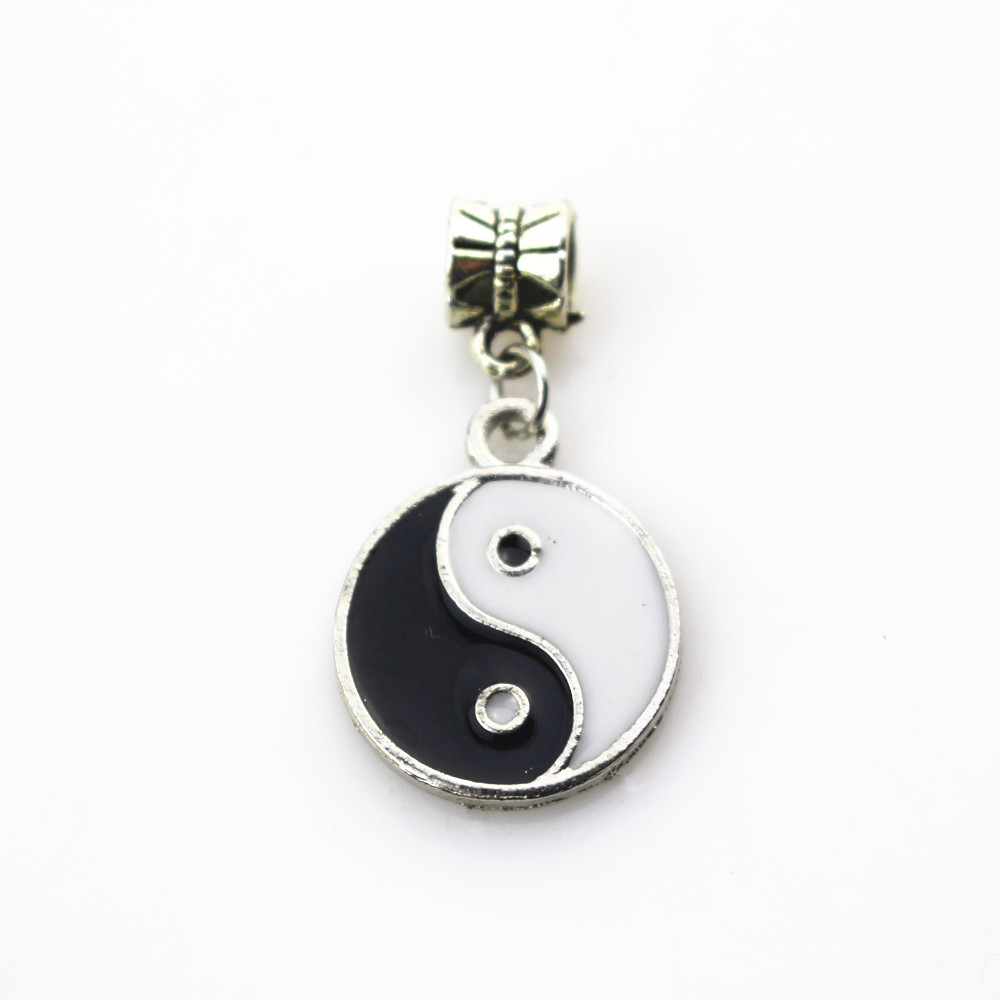 Hot selling 20pcs/lot bagua charms big hole pendant beads charm fit nacklace bracelet diy jewelry dangle charms