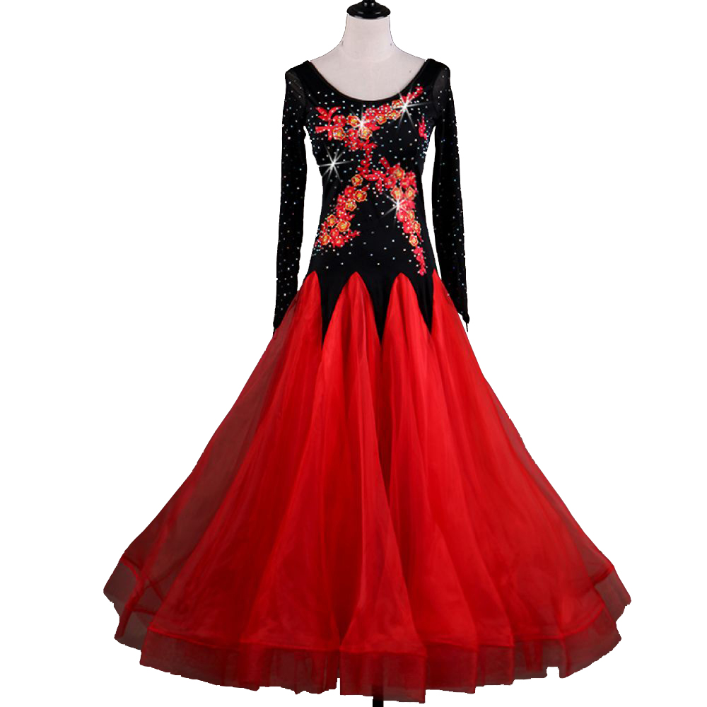 2018 Ballroom Dance Competition Dresses Standard Ballroom Dress Flamenco Waltz D371 Red with Bra Cup Rhinestones Fluffy Sheer Hem
2018 Ballroom Dance Competition Dresses Standard Ballroom Dress Flamenco Waltz D371 Red with Bra Cup Rhinestones Fluffy Sheer Hem
