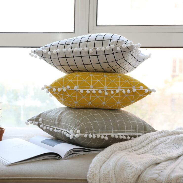 cute pompons cojines decorativos para sofa yellow cushion cover grey geometric chair chaise throw pillow case 45cm almofada
cute pompons cojines decorativos para sofa yellow cushion cover grey geometric chair chaise throw pillow case 45cm almofada