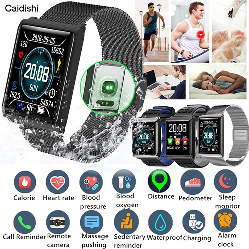 Smart Watch Blood Oxygen Blood Pressure Heart Rate Monitor Smart Bracelet Watch Fitness Tracker Smart Wristwatch Watch For Andorid iPhone