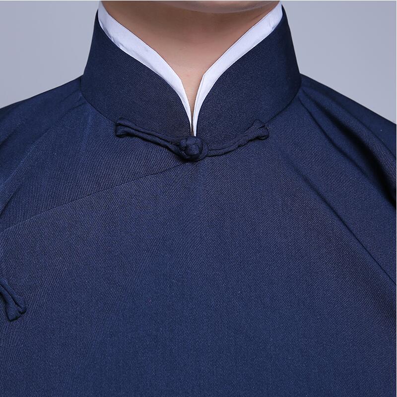 New arrival male cheongsam Chinese style costume cotton man Mandarin jacket long gown traditional Chinese Tang suit dress Ethnic Clothing