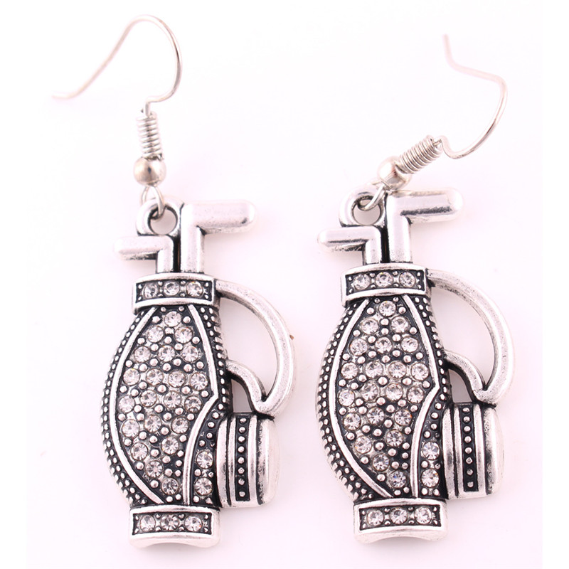 Sporty Style Jewelry Women Earrings Golf Bag Shape Design Attractive With Beautiful Crystals Zinc Alloy Provide Dropshipping
Sporty Style Jewelry Women Earrings Golf Bag Shape Design Attractive With Beautiful Crystals Zinc Alloy Provide Dropshipping