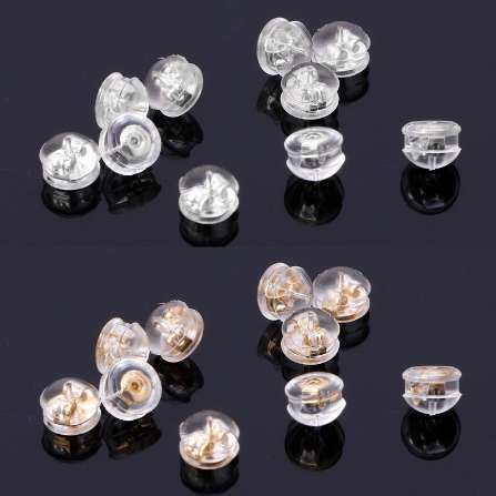 High Quality 10PCS Silicone 18K Gold S925 Sliver Earring Backs Padded Mushroom 
High Quality 10PCS Silicone 18K Gold S925 Sliver Earring Backs Padded Mushroom