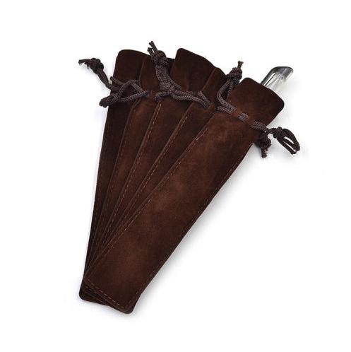 New Rope Locking Gift Bag Velvet Pen Pouch Holder Single Pencil Bag Pen Case Storage Boxes & Bins 15Pcs