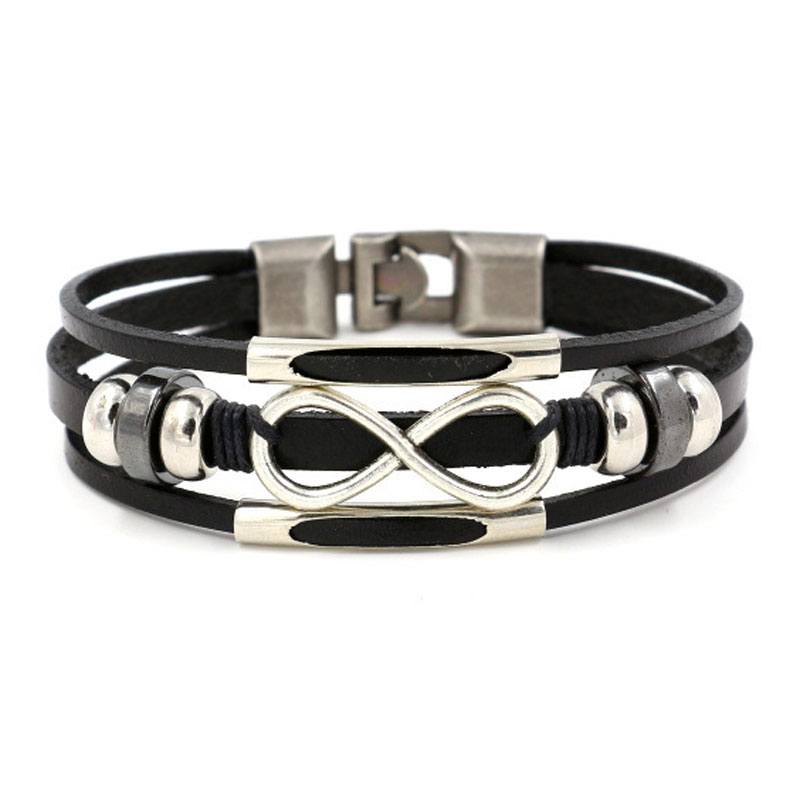 New Fashion Punk Eight Cross Leather Bangle Bracelets Jewelry for Women Men Love Charm free shipping
New Fashion Punk Eight Cross Leather Bangle Bracelets Jewelry for Women Men Love Charm free shipping