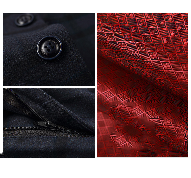 Fashion High Quality Winter Boy Suit wear Woolen Clothes Thick Plaid Damier Check Four And Five Pieces For Children Wedding Party