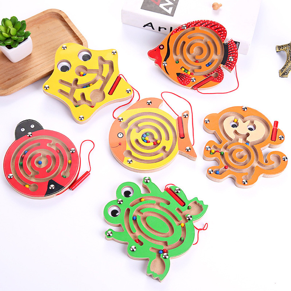 Children Wooden Animal Track Beads Magnetic Pens Moving Maze Toy Kids Intelligence Puzzle Game Baby Early Educational Toy
Children Wooden Animal Track Beads Magnetic Pens Moving Maze Toy Kids Intelligence Puzzle Game Baby Early Educational Toy