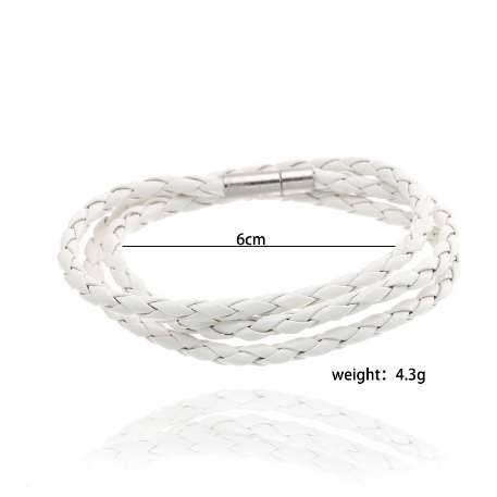 Simple New Accessories Fashion Men's Multi Woven Braided Bracelet Temperament Wild Leather Hand Rope Hip Hop Bracelet