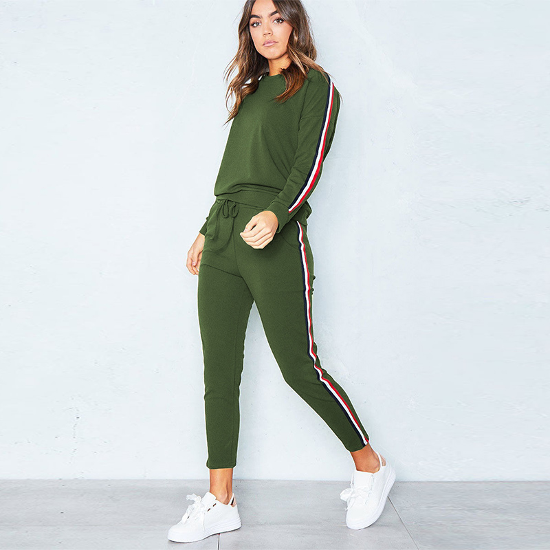 Two Piece Set Women Pink Long Sleeve Top And Pants Sets Casual Female Tracksuit Sportswear 2018 Autumn Plus Size 2 Piece Sets, Army green
Two Piece Set Women Pink Long Sleeve Top And Pants Sets Casual Female Tracksuit Sportswear 2018 Autumn Plus Size 2 Piece Sets, Army green