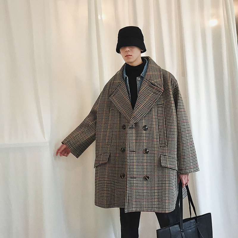 Winter New Men Windbreaker Fashion Retro Plaid Casual Loose Warm Long Coat Man Streetwear Thick Male Clothes Cotton Outwear, As pic
Winter New Men Windbreaker Fashion Retro Plaid Casual Loose Warm Long Coat Man Streetwear Thick Male Clothes Cotton Outwear, As pic