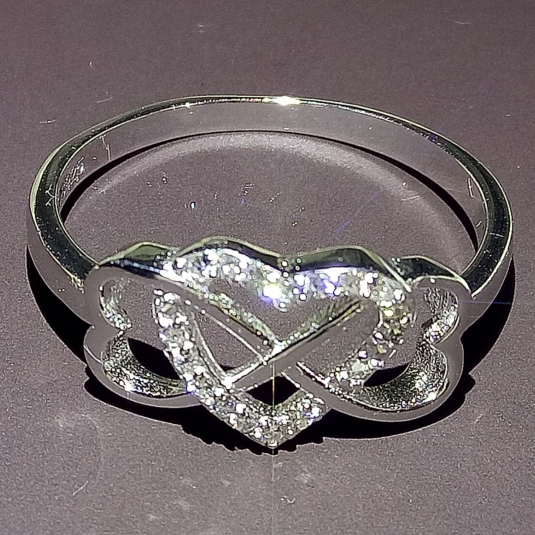 CZ Sterling Sier Cross Rings Jewelry, Heart Band Ring, Pave Cubic Zirconia, Sizes 5-10, Anniversary Gift Free shipping