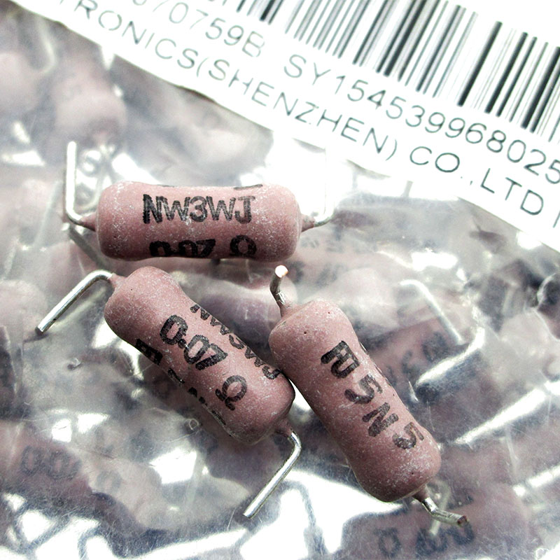 Japan FUKUSHIMA Fever Amplifier Resistor 3WJ 0.07R 70mR Pitch 20mm