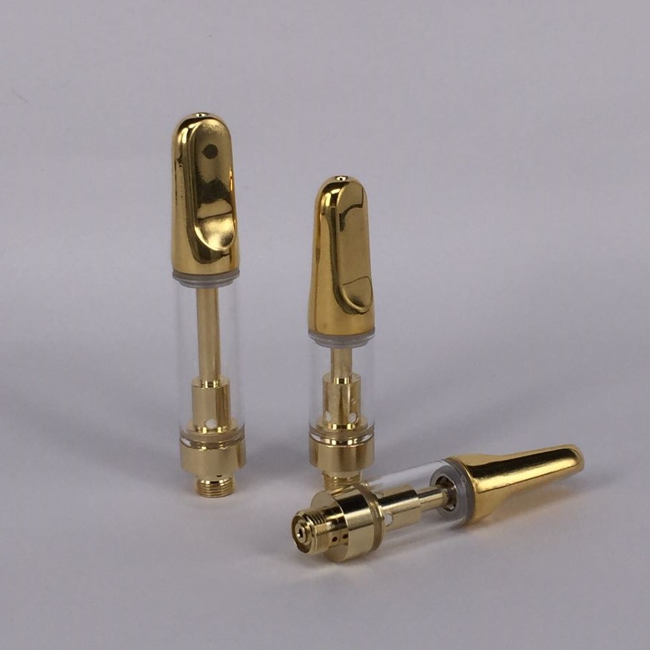 Glass Wax Vaporizer Ceramic Wickless Gold color Cartridge 510 Thick Oil Vape Pen disposable eCig Atomizer 0.5ml 1ml
Glass Wax Vaporizer Ceramic Wickless Gold color Cartridge 510 Thick Oil Vape Pen disposable eCig Atomizer 0.5ml 1ml