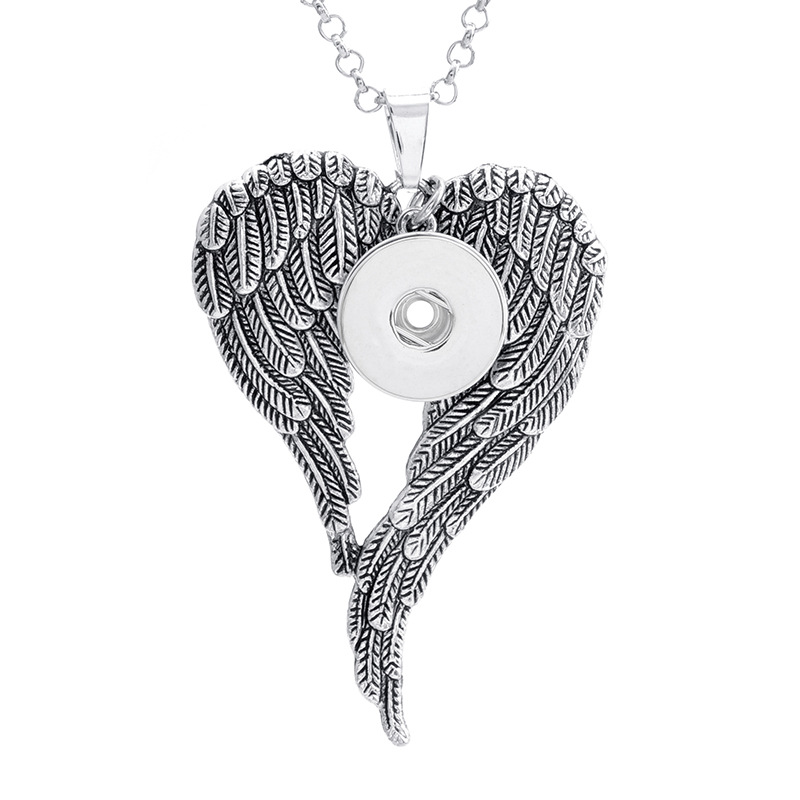Noosa chunks Snap Jewelry Snap Button Angle Wing Necklace Fit 18MM Snap Buttons DIY Jewelry With Stainless Steel Chain, Silver
Noosa chunks Snap Jewelry Snap Button Angle Wing Necklace Fit 18MM Snap Buttons DIY Jewelry With Stainless Steel Chain, Silver