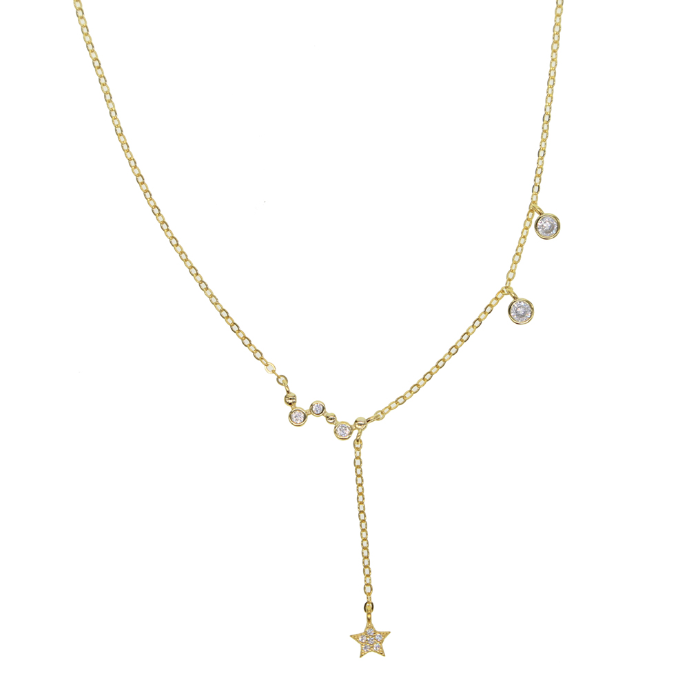 2018 delicate 925 sterling silver jewelry cute star drop charm necklace minimal design 2018 Christmas gift silver jewelry