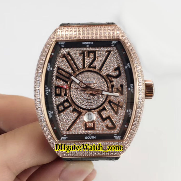 New MEN'S COLLECTION Vanguard Date V 45 SC DT Diamond Dial Automatic Mens Watch Rose Gold Diamond Case Leather/Rubber Strap Watches, Fm-a19b (1)
New MEN'S COLLECTION Vanguard Date V 45 SC DT Diamond Dial Automatic Mens Watch Rose Gold Diamond Case Leather/Rubber Strap Watches, Fm-a19b (1)