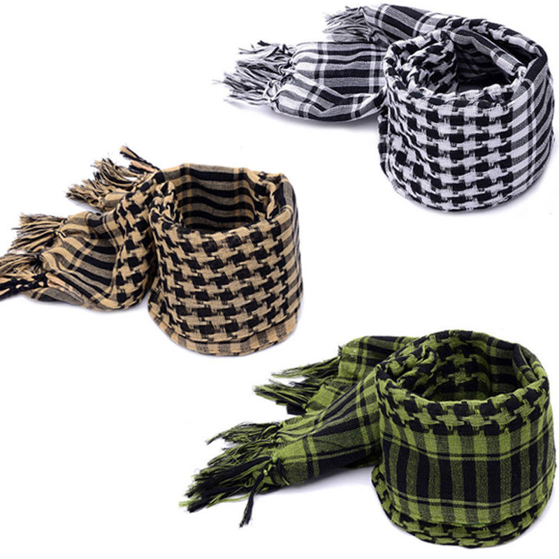 3 Colors Lightweight Tassel Arab Desert Shemagh KeffIyeh Scarf Wrap Worthy