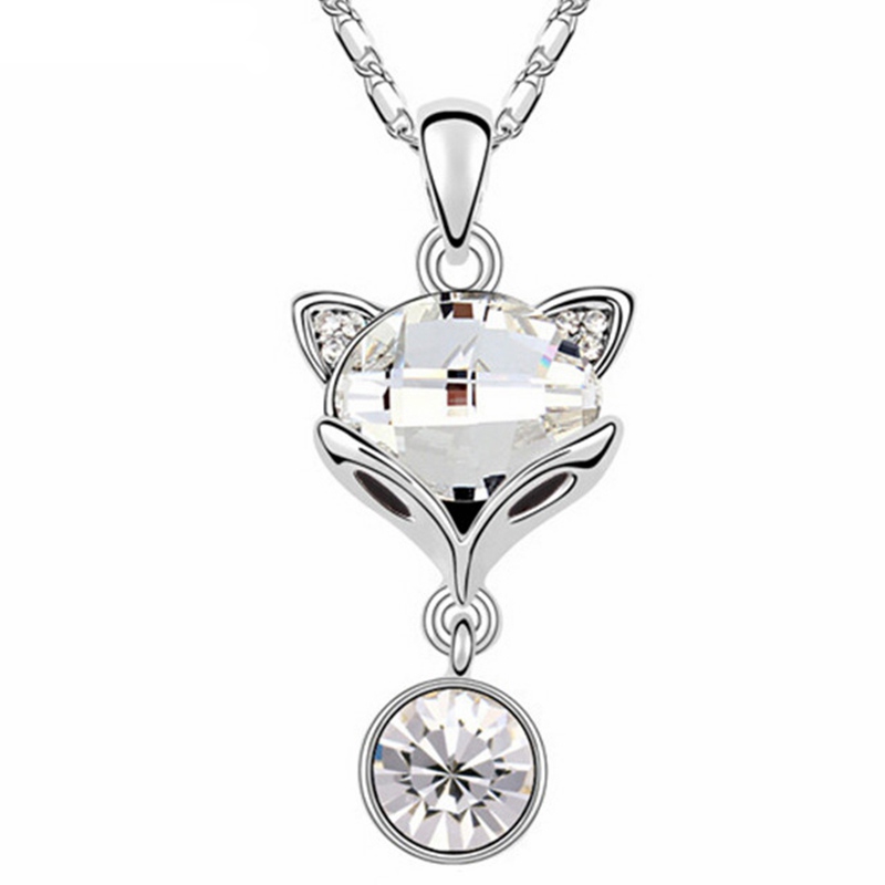 Crystal from Swarovski Elements Cute Fox Pendant Necklace For Women Girls Chain Charm White Gold Plated 12590
Crystal from Swarovski Elements Cute Fox Pendant Necklace For Women Girls Chain Charm White Gold Plated 12590